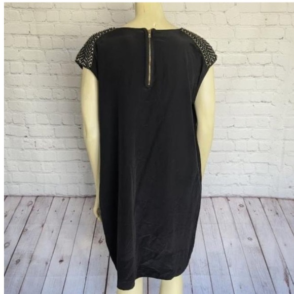 Club Monaco Silk Studded Shoulder Cocktail Dress - Picture 2 of 8